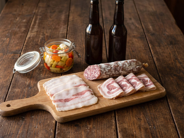 Giardiniera, lardo e birra